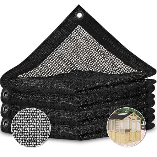 Image of EAGLE PEAK 50 Percent UV Protection Plant Shade Cloth Black Tarp for EAGLE PEAK 6.7x9.7x7.7 ft Wood Greenhouse, Black