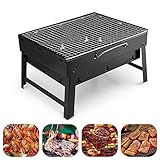 Rejilla de barbacoa de acero inoxidable: la protección portátil para barbacoa puede contra la deformación, la corrosión y el óxido, resistente a altas temperaturas de hasta 600 °C. Larga vida útil. Fácil de limpiar.