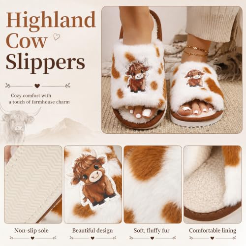 XQZMD Pantoufles pelucheuses en polaire douce pour femme, chaussettes thermiques douces pour Noël, fête des mères, Thanksgiving, l, 35/40 EU – vue 4