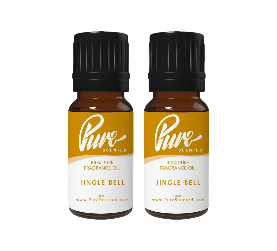 Pure Scented 20ml Fragrance Oils - 2 x 10ml Suitable for Candles, Soaps, Slime, Diffusers, Cosmetics, Wax Melts, Designer (2 x 10ml, Jingle Bell) โ image 1