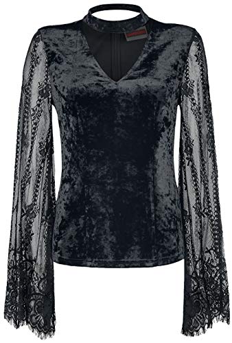 Preisvergleich Produktbild Jawbreaker Lange ärmel top -3XL- Dark Elven Schwarz