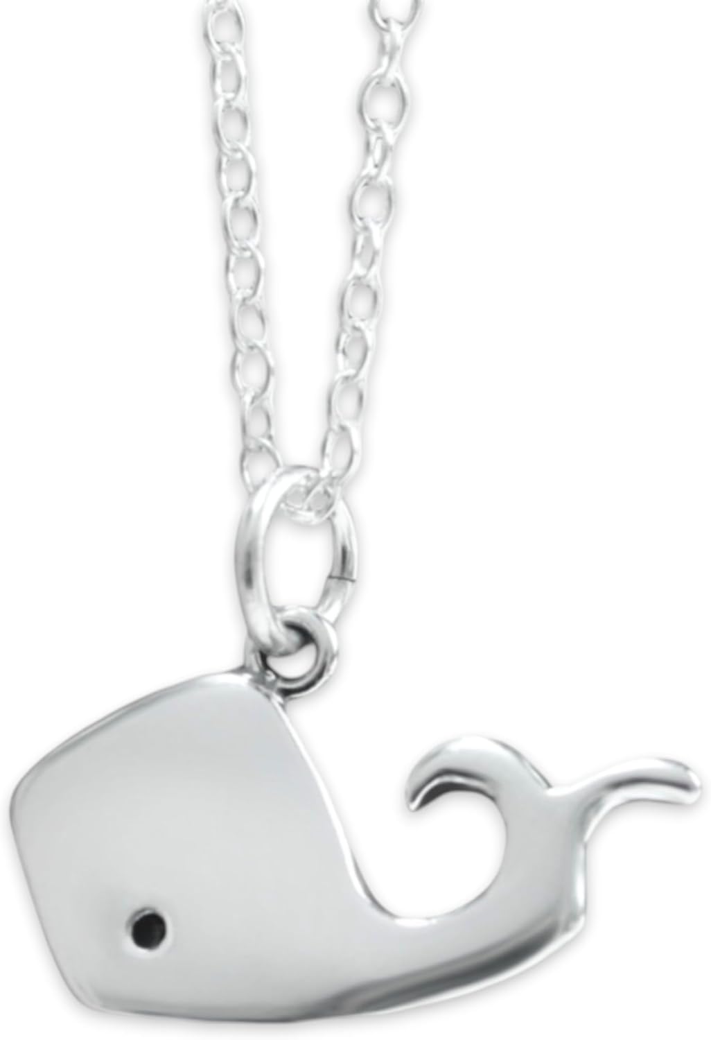 Mark Poulin Sterling Silver Whale Necklace on 16 18 20 Inch Adjustable Chain 925 Charm for Women and Girls