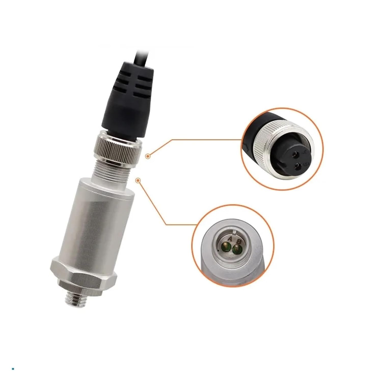 Digital Vibration Meter Acceleration Sensor 0-10g for Engine Water Pump Built-in Piezoelectric Vibration Sensor Transmitter 4-20mA