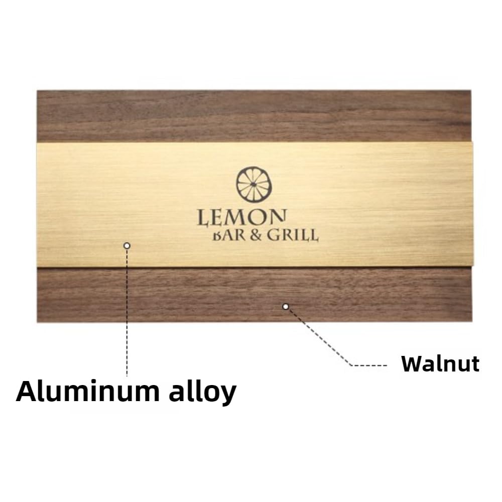 Letrero de madera personalizado para puerta – Placa personalizada de oficina o estudio en casa – Placa de identificación premium o letrero de número de casa para negocios, entrada o uso en la pared