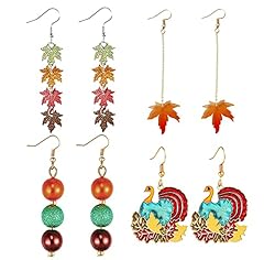 4Pairs Thanksgiving Earrings D