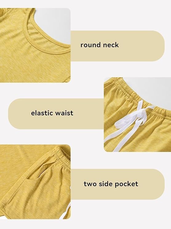 Girls Summer Outfits Girl Clothes Sleeveless Tops and Shorts Set with Pockets Size 4-13 Years - Image 5