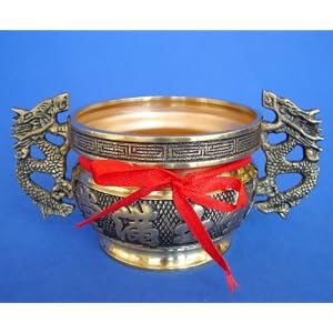 Feng Shui Import Brûle-encens en cuivre de Richesse