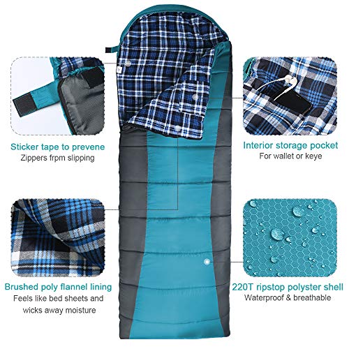 Forceatt Schlafsack Winter, -5°-20 Grad Schlafsack Outdoor für 3-4 Jahreszeiten, Leichtgewichtig und Wasserdicht Warm… - Image 3