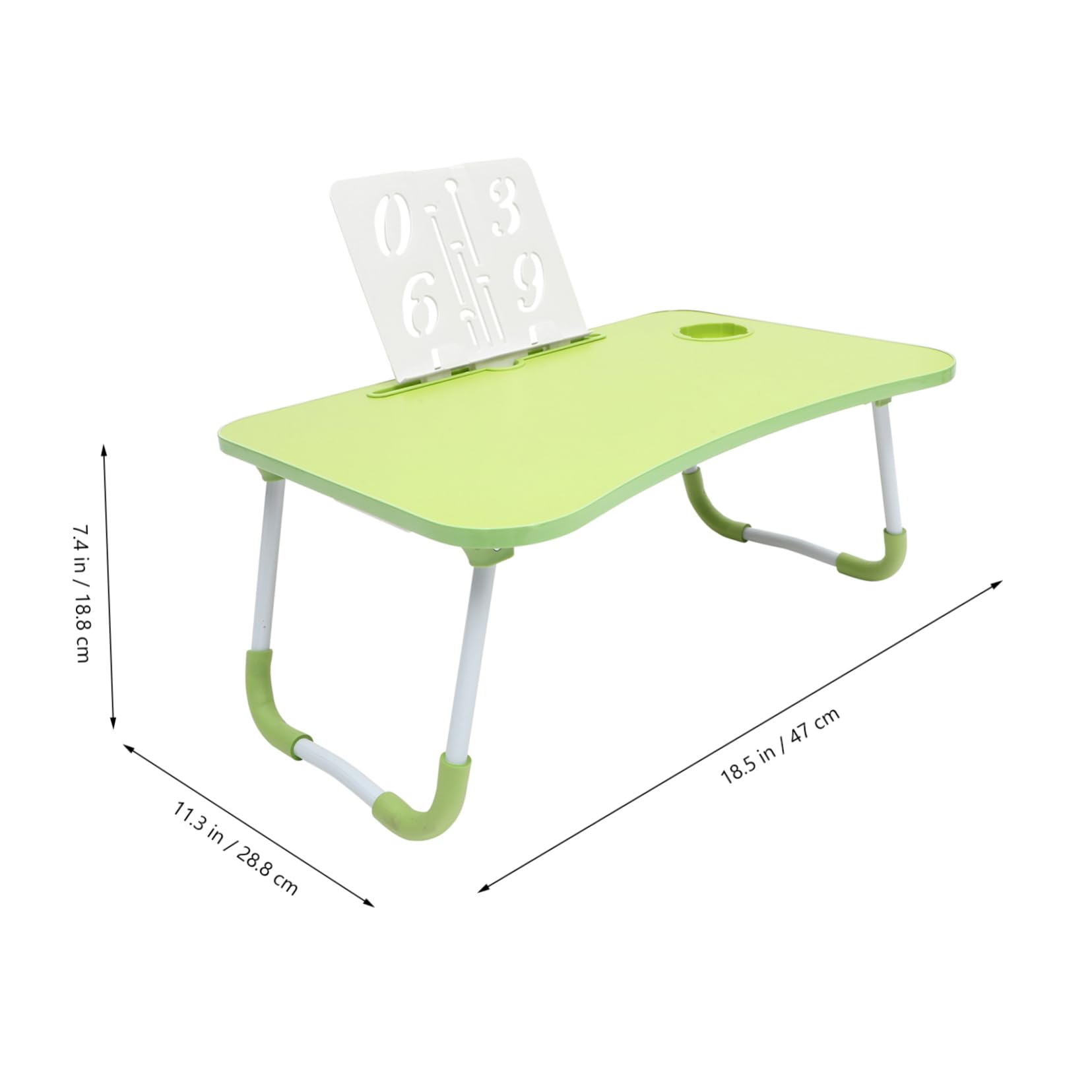Veemoon Foldable Bed Table Laptop Holder Plastic Desk Bedside Study Table Multifunctional Lap Desk