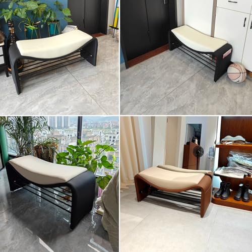 Banc à chaussures rembourré pour optimiser une entrée étroite facilement