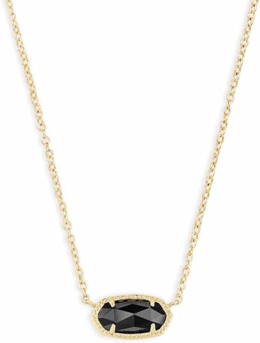 Kendra Scott - Collar Elisa con dije para mujer, joyería de moda, chapado en oro de 14 quilates