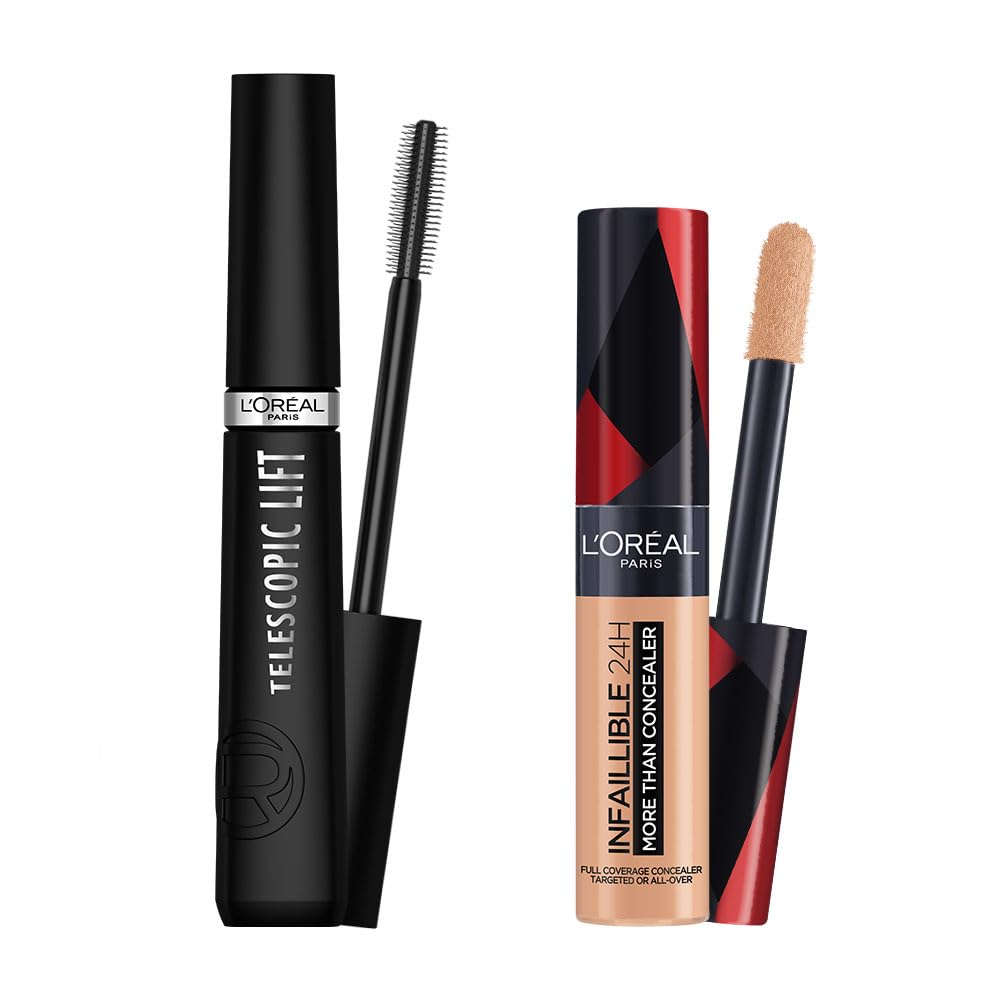 L’Oréal Paris Infaillible Tüm Yüze Uygulanabilir Kapatıcı 327 Cashmere & Telescopic Lift Maskara Makyaj Seti