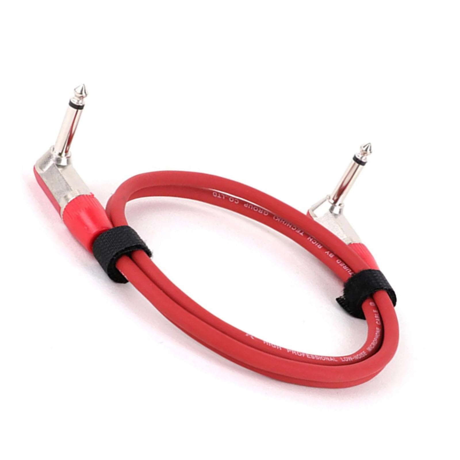 Kabel Do Pedału Efektów Gitarowych Kabel Krosowy Kątowy 6,5 Mono/Stereo Męski Na 1/4 Cala Miedziany Rdzeń Powierzchniowy(Red 2P,10m)