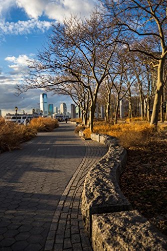 Peaceful Sunset Battery Park During Golden Hour New York City NYC Photo Photograph Cool Wall Art Print Poster 24x36