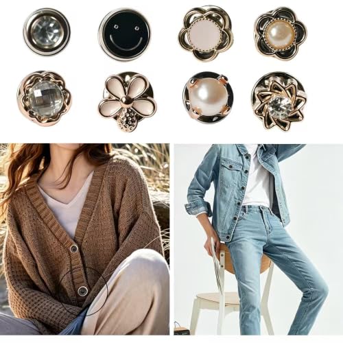 Broche de Boutons, 20 Pcs Boutons de Broche de Chemise, Boutons de Chemise Invisibles, Boutons de Broche de Chemise, Pour Vêtements, Foulards, Jeans, Décoration DIY – vue 5