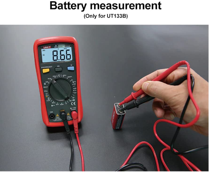UNI-T UT133A UT133B Digital Multimeter Professional Tester AC DC Voltage Meter Ammeter Capacimeter Electrical Instruments(UT133B)
