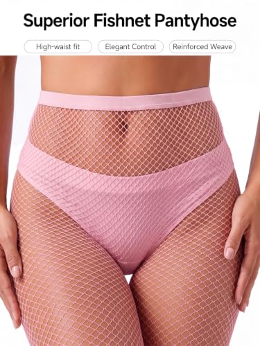 Image of ZINTEDI 2 Pairs Womens Fishnet Stockings High Waist Tights Fishnets Fishnet Tights for Women
