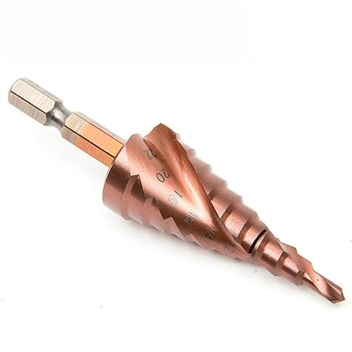 Miniatura 7 de Cobalt Step Drill Bits HSSCO M35 Cone Hex Triangle Shank Metal Drill Bits Tool Set Hole for Stainless Steel 1Pcs(4-20mm(9 Steps)-1)