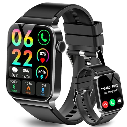 STECEi Smart Watch 110+ Sports Fitness Watch, IP68 Waterproof Activity Tracker Watch for Android iOS, DeepBlack