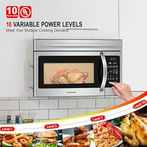 GASLAND 1.6 Cu.Ft. Over the Range Microwave Oven, 30 Inch 1000 W Microwave Over the Range, OTR1603S 300 CFM Over Range Microwave with Exhaust Fan and Light, Stainless Steel Over the Stove Microwave GASLAND 16 CuFt Over the Range Microwave Oven 30 Inch 1000 W Microwave Over the Range OTR1603S 300 CFM Over Range Microwave with Exhaust Fan and Light Stainless Steel Over the Stove Microwave