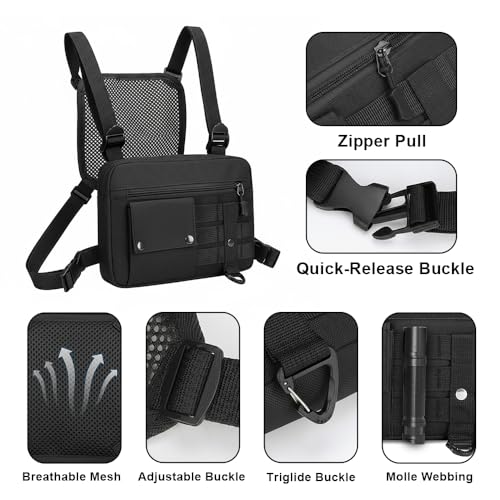Sac de poitrine Molle idéal pour le cyclisme et la pêche - 2