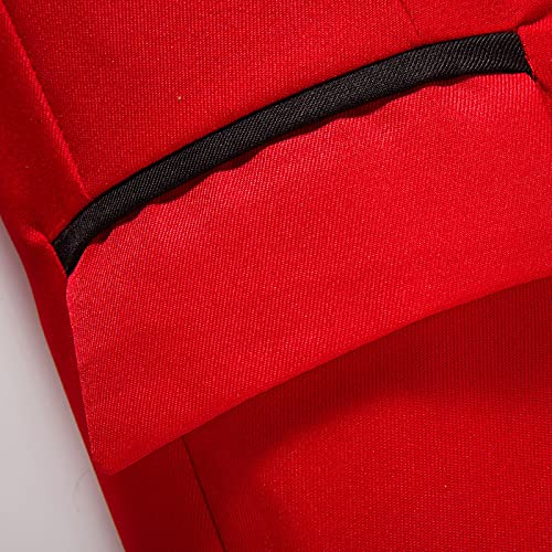 Men's Tuxedo Jacket Wedding Blazer Slim Fit One Button Single Breasted Dress Suit For Dinner Prom Party Business Work Red #TOP6