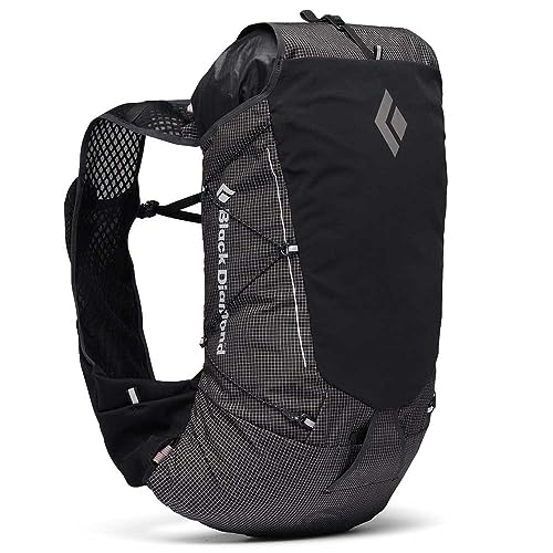 Black Diamond Mochila unissex de distância leve e rápida de 22 litros para corrida em trilha, preta, pequena