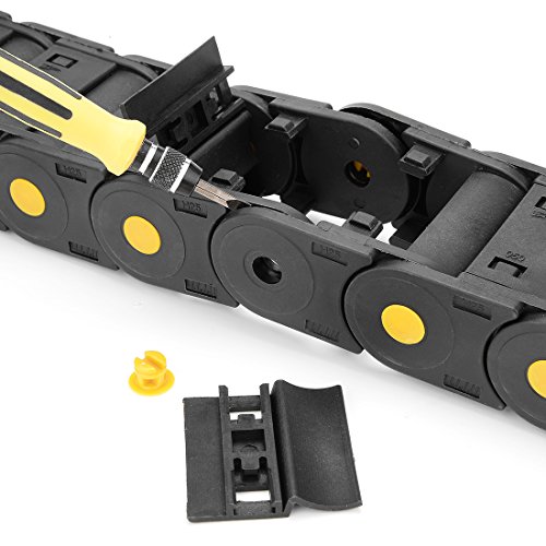 Uxcell R55 25Mm X 50Mm Plastic Cable Wire Carrier Drag Chain 1M Black For Cnc #TOP7