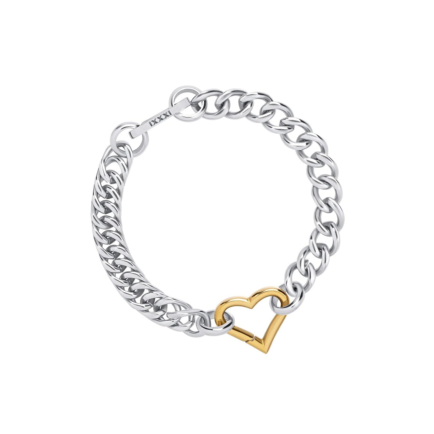 iXXXi Connect Composite Bracelet - Silver, 17cm, Stainless Steel, No Gemstone