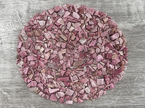 Image of GAF TREASURES 2 oz Lot Natural Semi Tumbled Gemstone Chips, Crushed Mini Crystals, Undrilled Crystal Chips (Pink Opal)