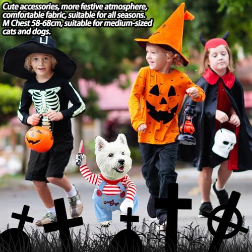 Halloween Kostüme für Hunde,Halloween Lustiges Haustierkostüm,Lustige Hundekleidung Puppe,Hund Schreckliches Kostüm,Deadly Doll Hundekleidung,Lustige Cosplay Kostüme für Haustiere Karneval Party