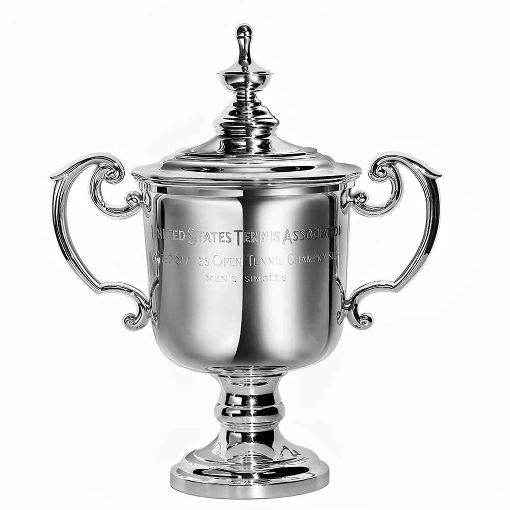 Nachbildung der US Open Tennis-Herren Einzel Champion Trophäe, Challenge Cup Meisterschafts Trophäen Tennis Fan Heimdekoration Sammlerstücke Display Ornamente Kunstharz
