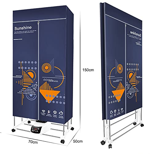 Secador De Roupas,Máquina De Secar Roupa Portátil De 1500W,Rack De Secagem Dobrável De 2 Camadas Com
