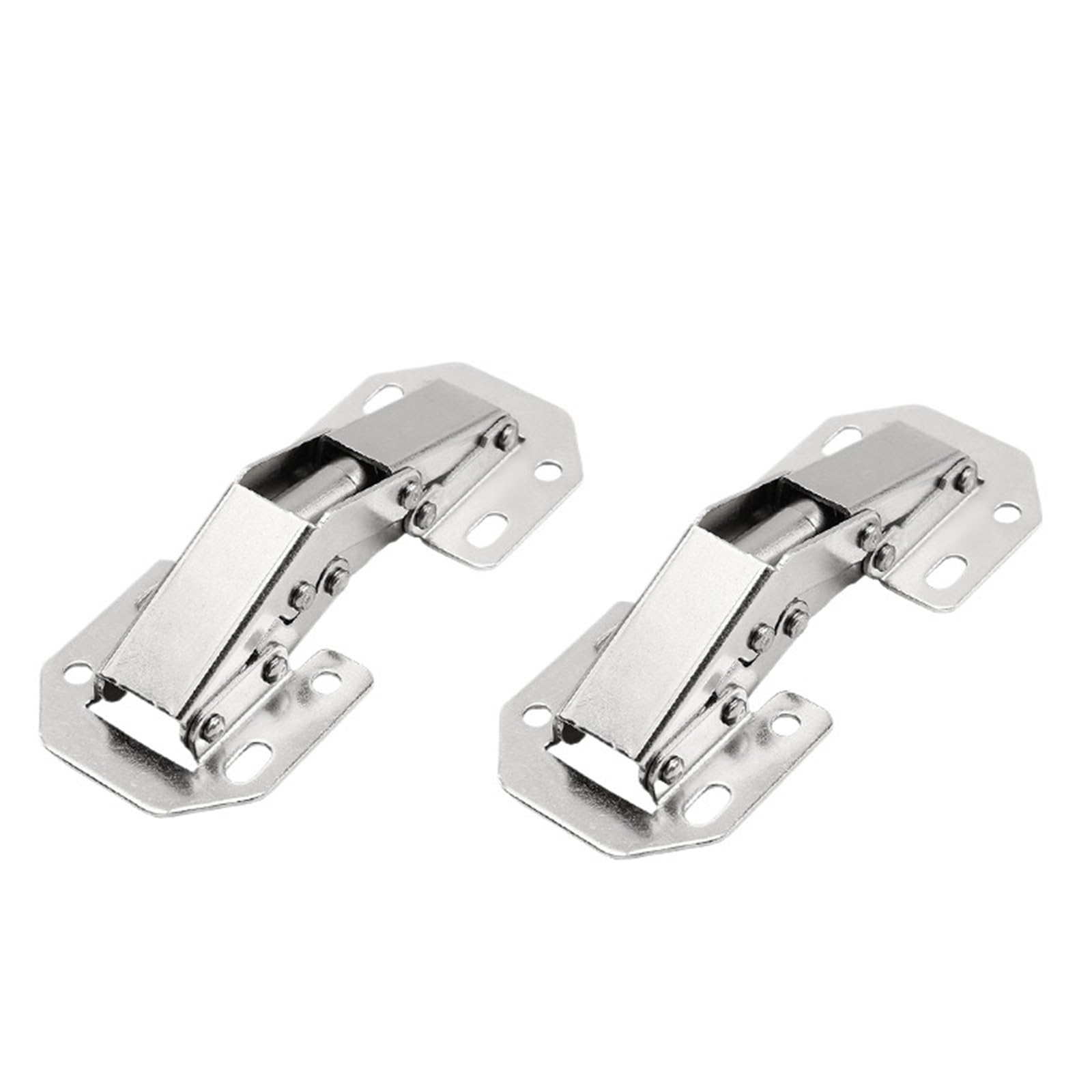 Dclbaigfsy 2Pcs 1Pcs Steel Cabinet Hinges 90 Degree No-Drilling Cupboard Hydraulic Buffer Hinge(2Pcs)