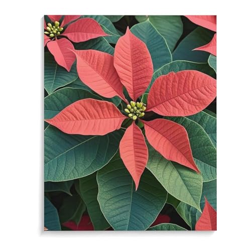 Tableau Poinsettia à suspendre créez un salon cosy et chaleureux