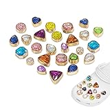Lustiges DIY: 26 Stück Luxus-Kristall-Bling-Diamant-Schuhanhänger mit 13 verschiedenen Designs lassen sich leicht mit Ihren verschiedenen Outfits kombinieren. Helle und zarte Schuhschmuck-Anhänger lassen Sie elegant und modisch und einzigartig aussehen.
