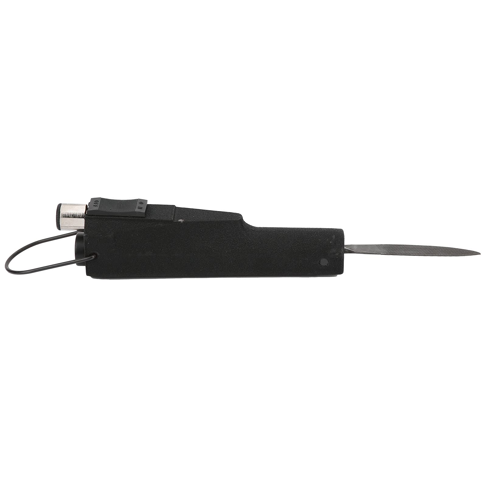 Eujgoov Pilnik Pneumatyczny KP 755 Pilnik Pneumatyczny ze Stali Stopowej 3700 uderzeń na minutę Skok 9 Mm 6,2 Kg Cm2 z 4 Pilnikami i Kluczem Sześciokątnym do Gratowania Fazowanie Przycinanie (Styl UE)
