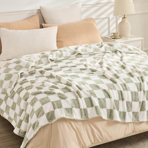 EMME Kuscheldecke 150x200 Fleece Weich Warm Flauschig Grün Tagesdecke – Ansicht 8