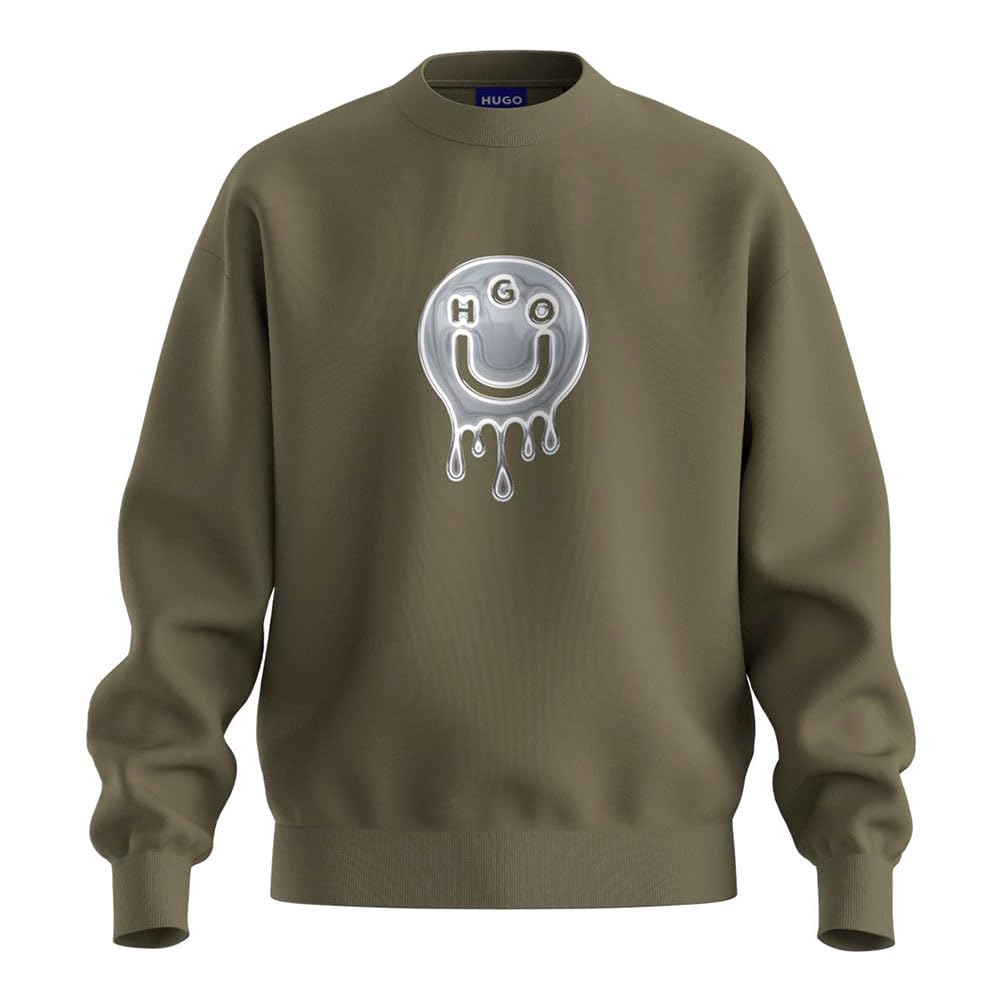 HUGO Men's Newirex Sweatshirt, Open Green, M