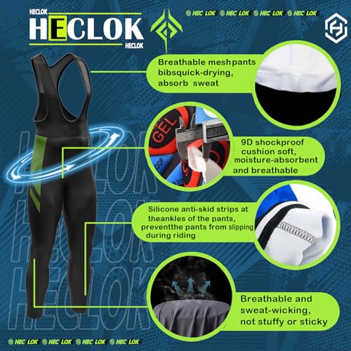 Maillot Ciclismo, Conjunto Ciclismo Hombre Manga Larga + Ropa Ciclismo con Tirantes 9D Gel Acolchado Culotte Largo＋Gafas Cortaviento Ciclismo Gafas de Sol Polarizadas (L,TYP-3) - imagen 4