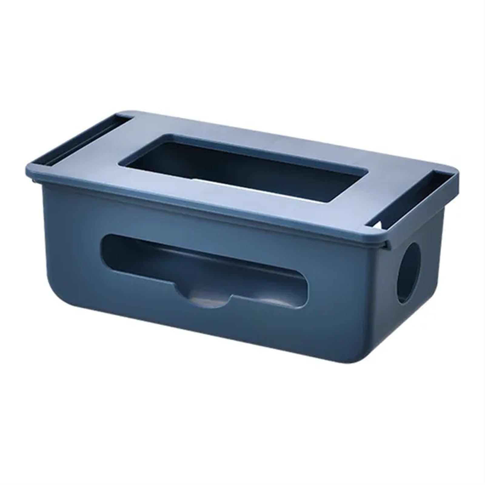 Caja de gestión cables almacenamiento regleta enchufes Organizador oculto debajo del escritorio for for el hogar y la oficina Caja para cables(Blue)