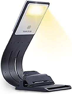 Vekkia Bookmark Book Light, Clip on Reading Lights for Books in Bed, Infinite Brightness Levels, Soft Light Easy for Eyes, Built-in USB Cable Easy Charge. Perfect for Readers & Kids