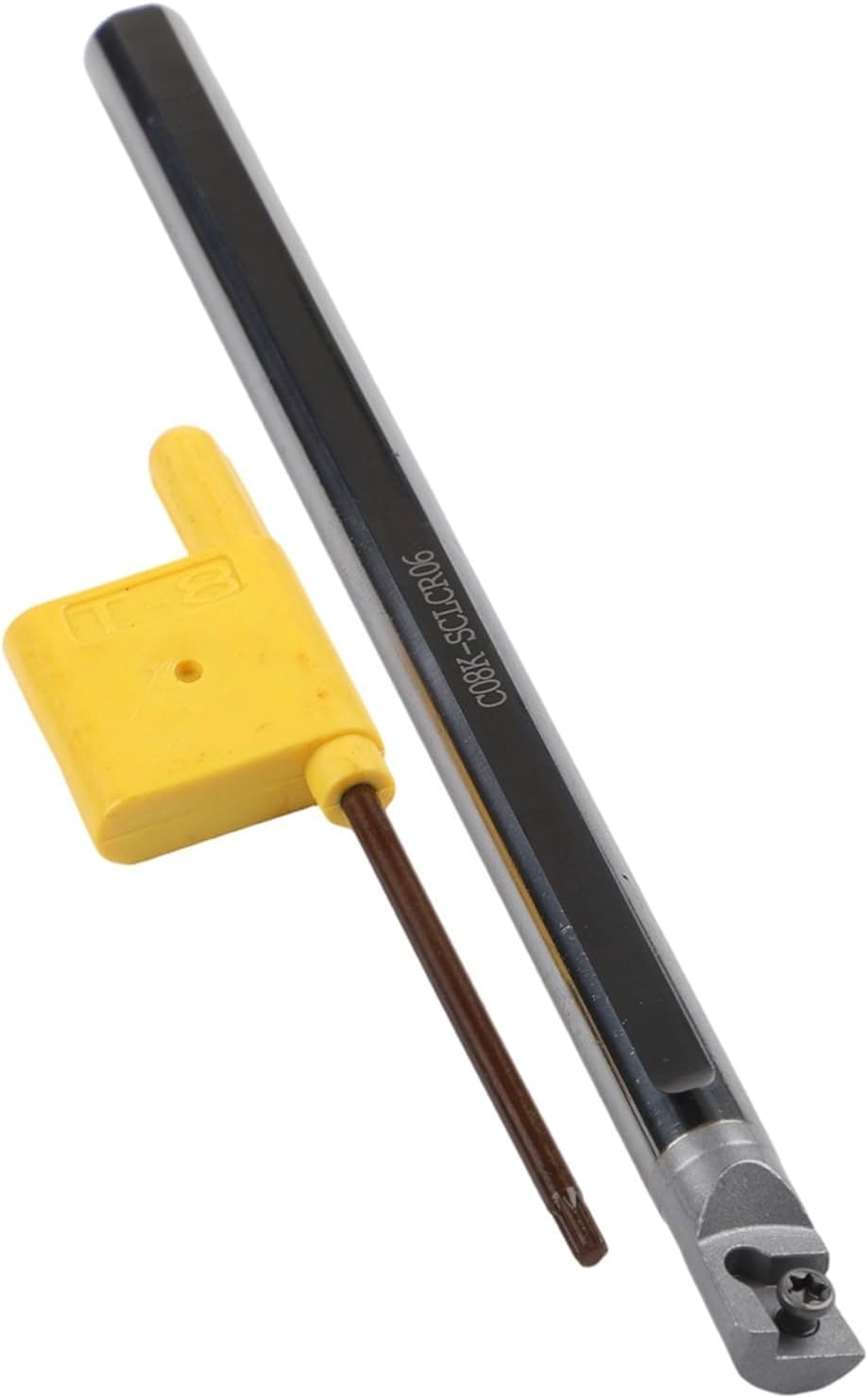 Solid Carbide Lathe Boring Bar C08K-SCLCR06 For CCMT0602 Inserts,Shank Internal Turning Tool Holder For Wrench For Metalworking, 125Mm Length 8Mm,Easy Install And Convenient For Using