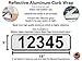 Curb-N-Sign® Curb Wrap® Address Decal for Curbs – White Custom House Number Decals for Front Doors, Windows, Curbs, or Walls – Weather Resistant Wraps Perfect for Outside House Addess