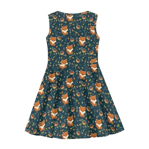 Ystardream MD-AI262CZ6+ Cute Fox Dress For Girls Summer Dresses Size 7-8 Sundresses thumb #3