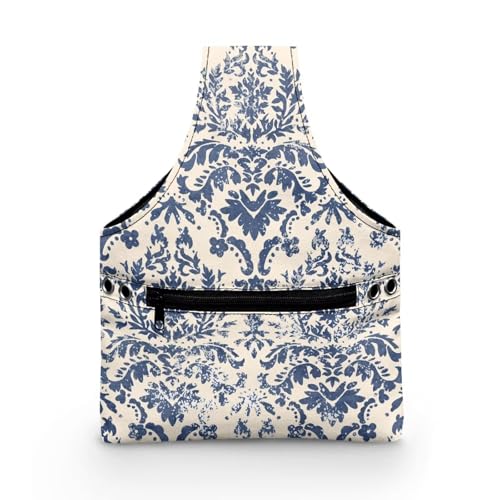 Image of ZUXONGSYDamask Knitting Project Bag Lightweight Retro Yarn Bags for Crocheting on The Go Knitting Handbag Yarn Storage for Crocheting Holding Yarn Crochet Hooks Crochet Needles