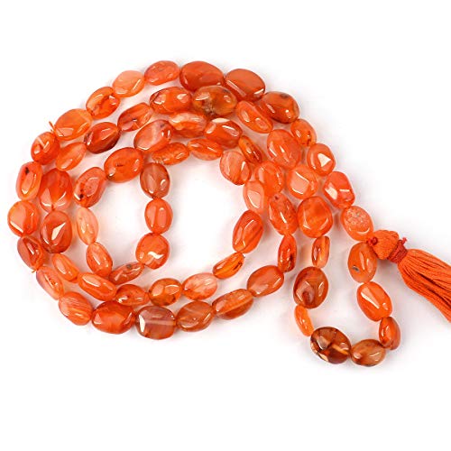 Image of Reiki Crystal Products Natural Oval Crystal Beads Mala Necklace Collection for Men & Women, Reiki Energized Gemstone Jewellery for Meditation, Mindful Living, Spiritual Decor & Everyday Fashion Styling