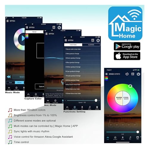 Contrôleur smartphone APP RGB LED avec voix et télécommande infrarouge - 3