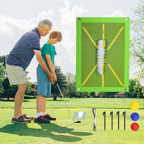 reakoo Golftrainingsmatte zur Schlagerkennung, Analysis Swing Path and Correct Hitting Posture Golf Practice Mat, Golf Trainingsmatte, Professionelle Golf Übungsmatte Golfübungsgeräte Cover