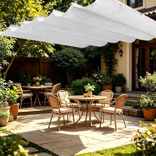 Voile d'ombrage rétractable en toile PES résistant de 330x565cm - 2